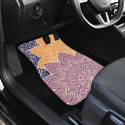 Colorful Floral Mandalas Car Floor Mats 093223 - YourCarButBetter