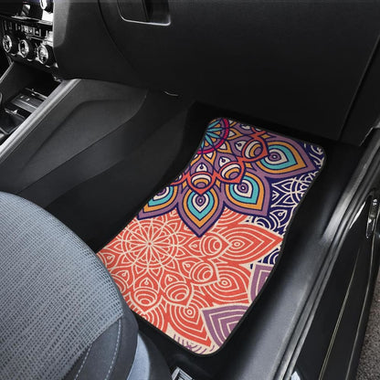 Colorful Floral Mandalas Car Floor Mats 093223 - YourCarButBetter