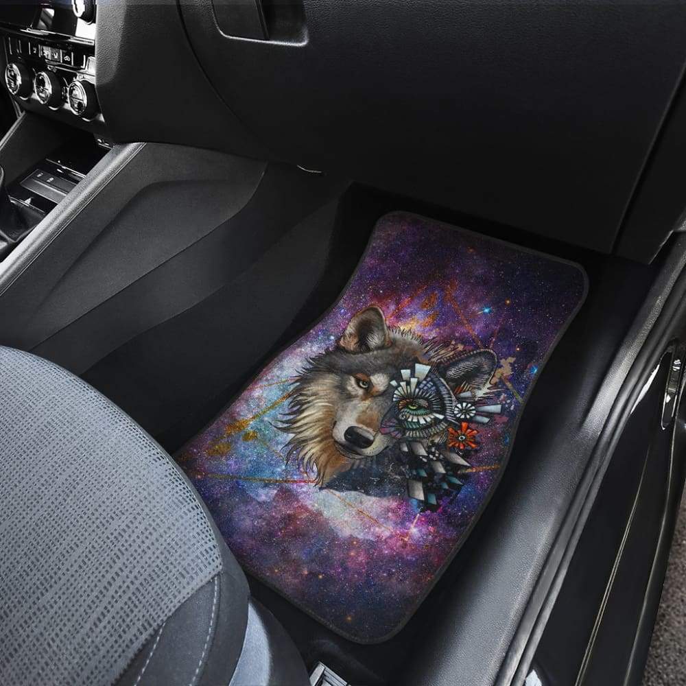 Colorful Galaxy Wolf Design Car Floor Mats Automotive 212202