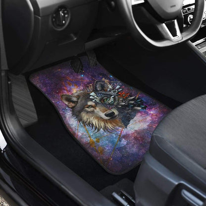 Colorful Galaxy Wolf Design Car Floor Mats Automotive 212202