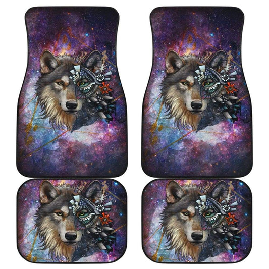 Colorful Galaxy Wolf Design Car Floor Mats Automotive 212202