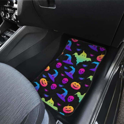 Colorful Halloween Background Front And Back Car Mats 102802 - YourCarButBetter