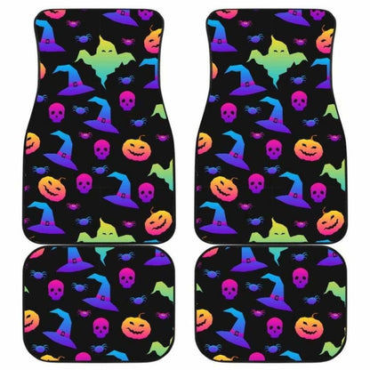 Colorful Halloween Background Front And Back Car Mats 102802 - YourCarButBetter
