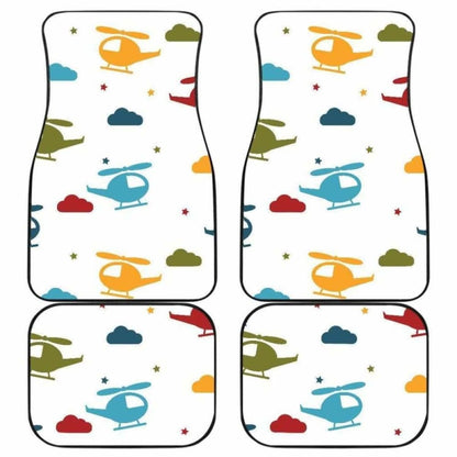 Colorful Helicopter Pattern Front And Back Car Mats 174914 - YourCarButBetter