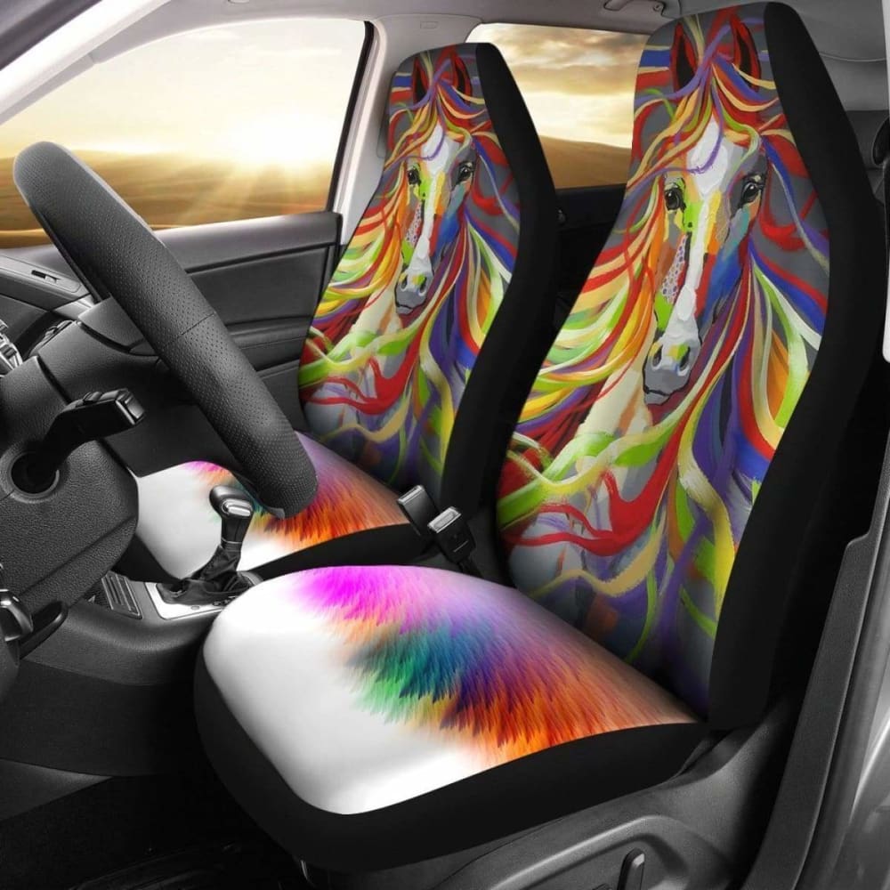 Colorful Horse Car Seat Covers 04 170804