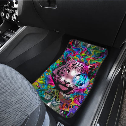 Colorful Male Nature Habitat Tiger Head Car Floor Mats 211102