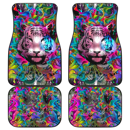 Colorful Male Nature Habitat Tiger Head Car Floor Mats 211102