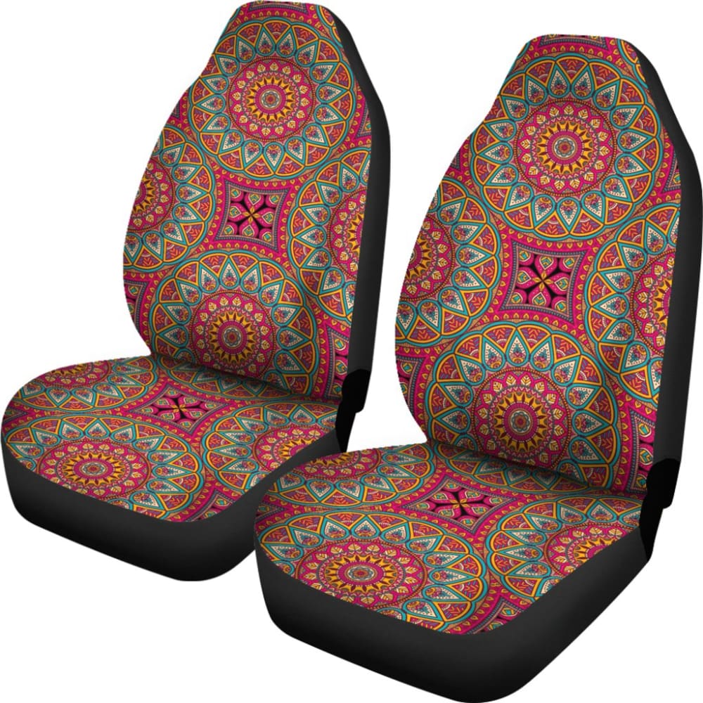 Colorful Mandala Star Custom Car Accessories Car Seat Covers 211706 - YourCarButBetter