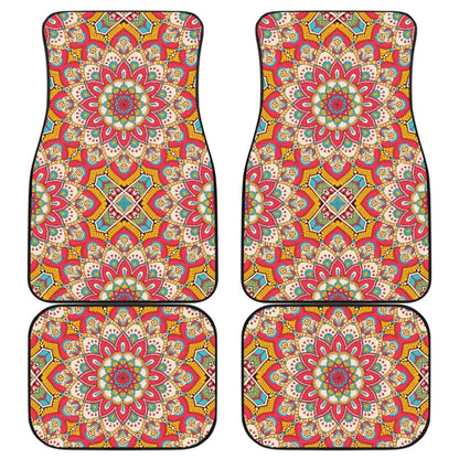 Colorful Mandala Star Print Car Floor Mats 211706 - YourCarButBetter