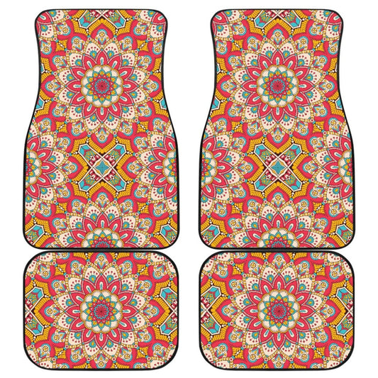 Colorful Mandala Star Print Car Floor Mats 211706 - YourCarButBetter