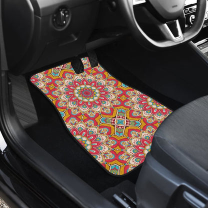 Colorful Mandala Star Print Car Floor Mats 211706 - YourCarButBetter