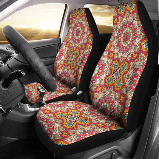 Colorful Mandala Star Print Car Seat Covers 211706 - YourCarButBetter