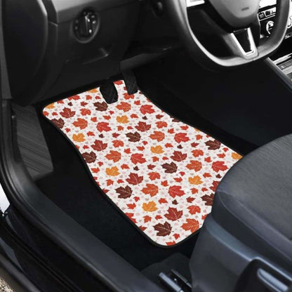 Colorful Maple Leaf Pattern Front And Back Car Mats 174914 - YourCarButBetter