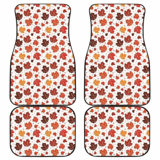 Colorful Maple Leaf Pattern Front And Back Car Mats 174914 - YourCarButBetter