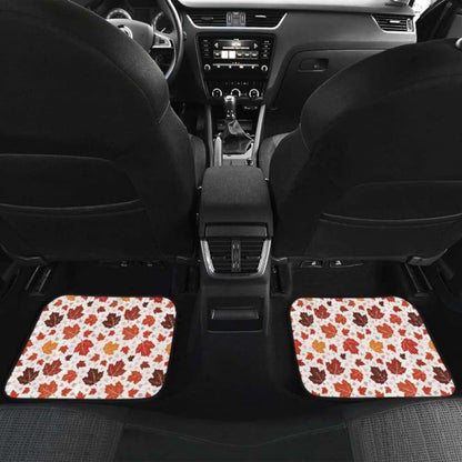 Colorful Maple Leaf Pattern Front And Back Car Mats 174914 - YourCarButBetter
