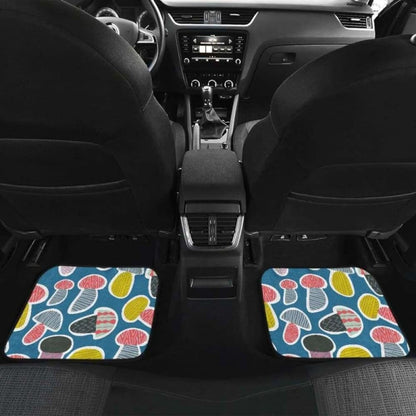 Colorful Mushroom Design Pattern Front And Back Car Mats 174914 - YourCarButBetter