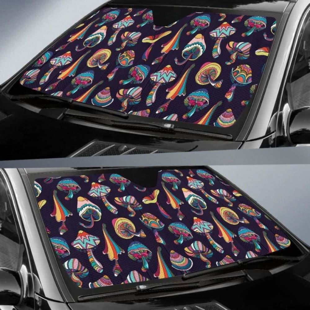 Colorful Mushroom Pattern Car Auto Sun Shades 182102 - YourCarButBetter