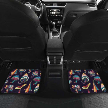 Colorful Mushroom Pattern Front And Back Car Mats 174914 - YourCarButBetter