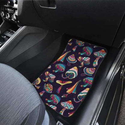 Colorful Mushroom Pattern Front And Back Car Mats 174914 - YourCarButBetter