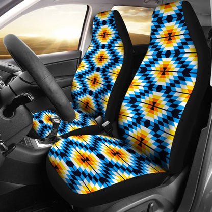 Colorful Orange And Blue Aztec Design 174510 - YourCarButBetter