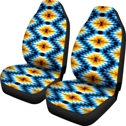 Colorful Orange And Blue Aztec Design 174510 - YourCarButBetter