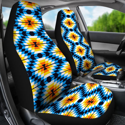 Colorful Orange And Blue Aztec Design 174510 - YourCarButBetter