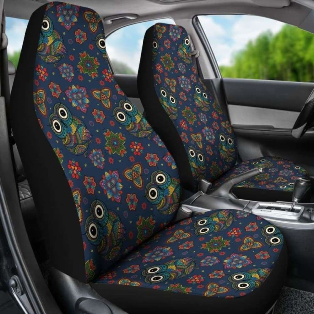 Colorful Owl Pattern Car Seat Covers 174716