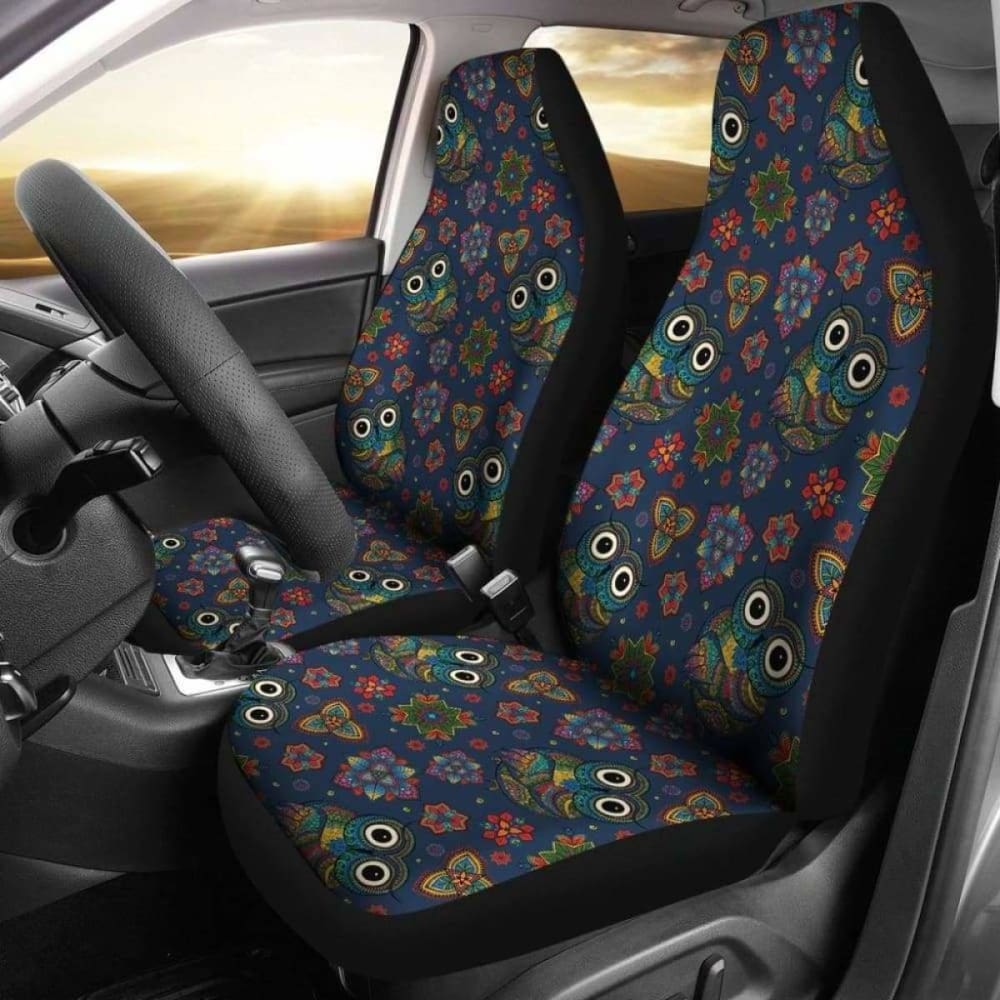 Colorful Owl Pattern Car Seat Covers 174716