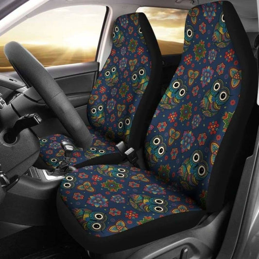 Colorful Owl Pattern Car Seat Covers 174716