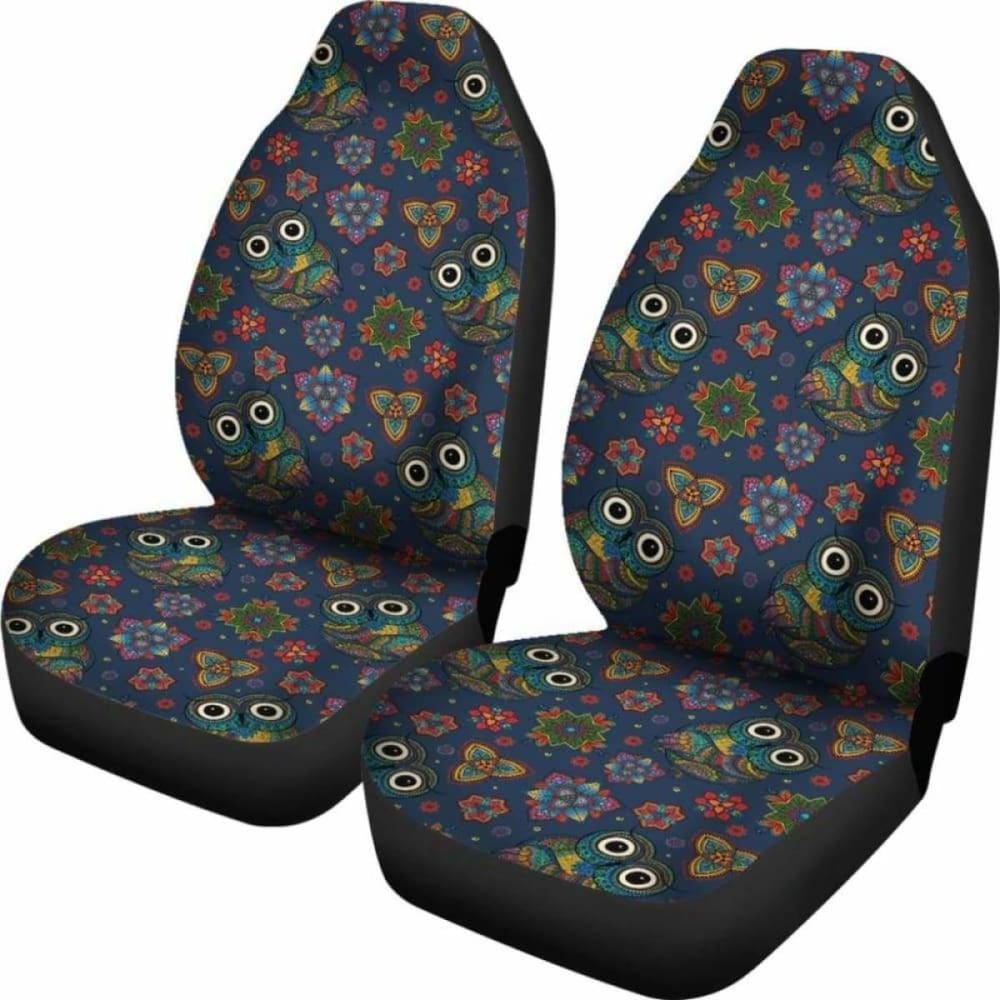 Colorful Owl Pattern Car Seat Covers 174716