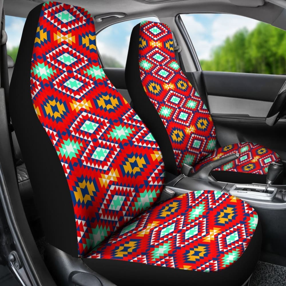 Colorful Pastel Red And Yellow Aztec Design 174510 - YourCarButBetter