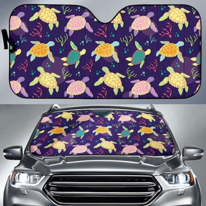 Colorful Sea Turtle Pattern Car Auto Sun Shades 104020 - YourCarButBetter