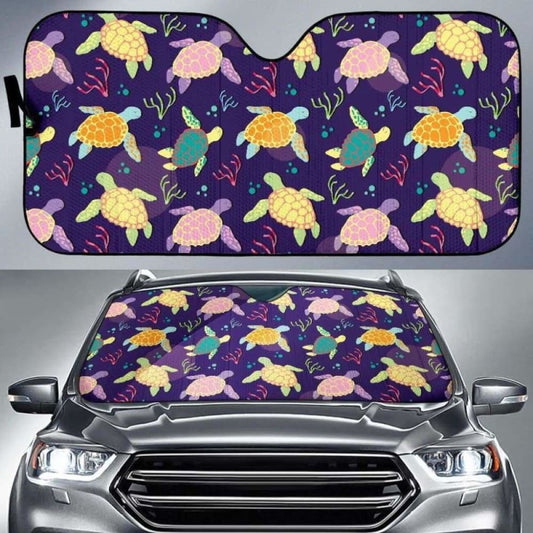 Colorful Sea Turtle Pattern Car Auto Sun Shades 104020 - YourCarButBetter