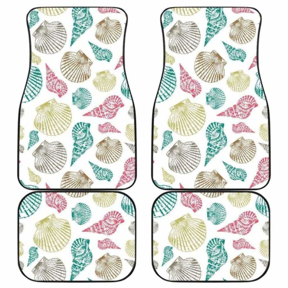 Colorful Shell Pattern Front And Back Car Mats 174914 - YourCarButBetter