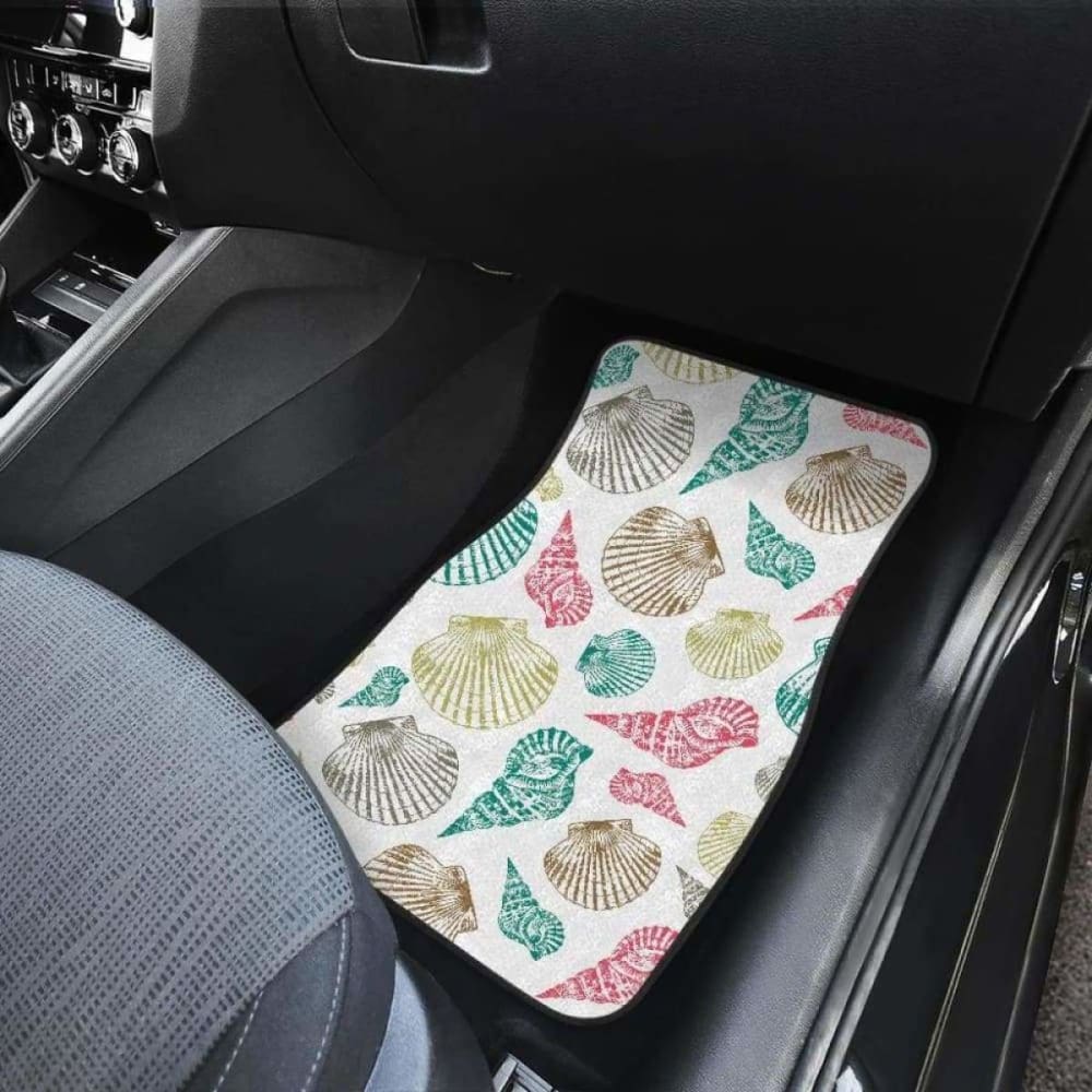 Colorful Shell Pattern Front And Back Car Mats 174914 - YourCarButBetter