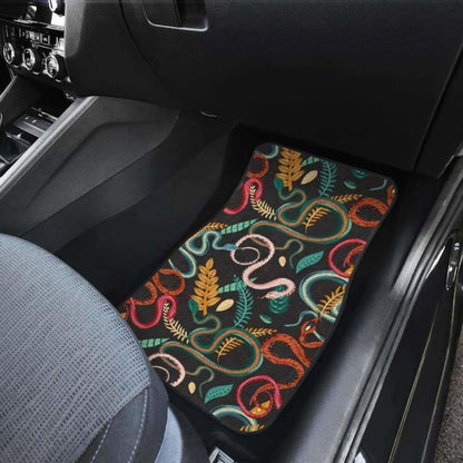 Colorful Snake Plant Pattern Front And Back Car Mats 232125 - YourCarButBetter