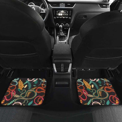 Colorful Snake Plant Pattern Front And Back Car Mats 232125 - YourCarButBetter