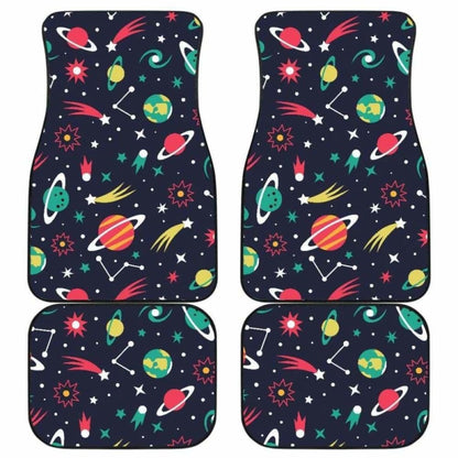Colorful Space Pattern Planet Star Front And Back Car Mats 142711 - YourCarButBetter
