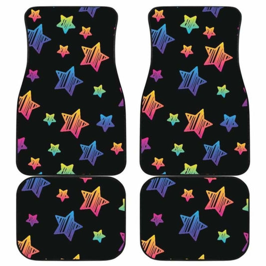 Colorful Star Pattern Front And Back Car Mats 194013 - YourCarButBetter