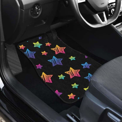 Colorful Star Pattern Front And Back Car Mats 194013 - YourCarButBetter