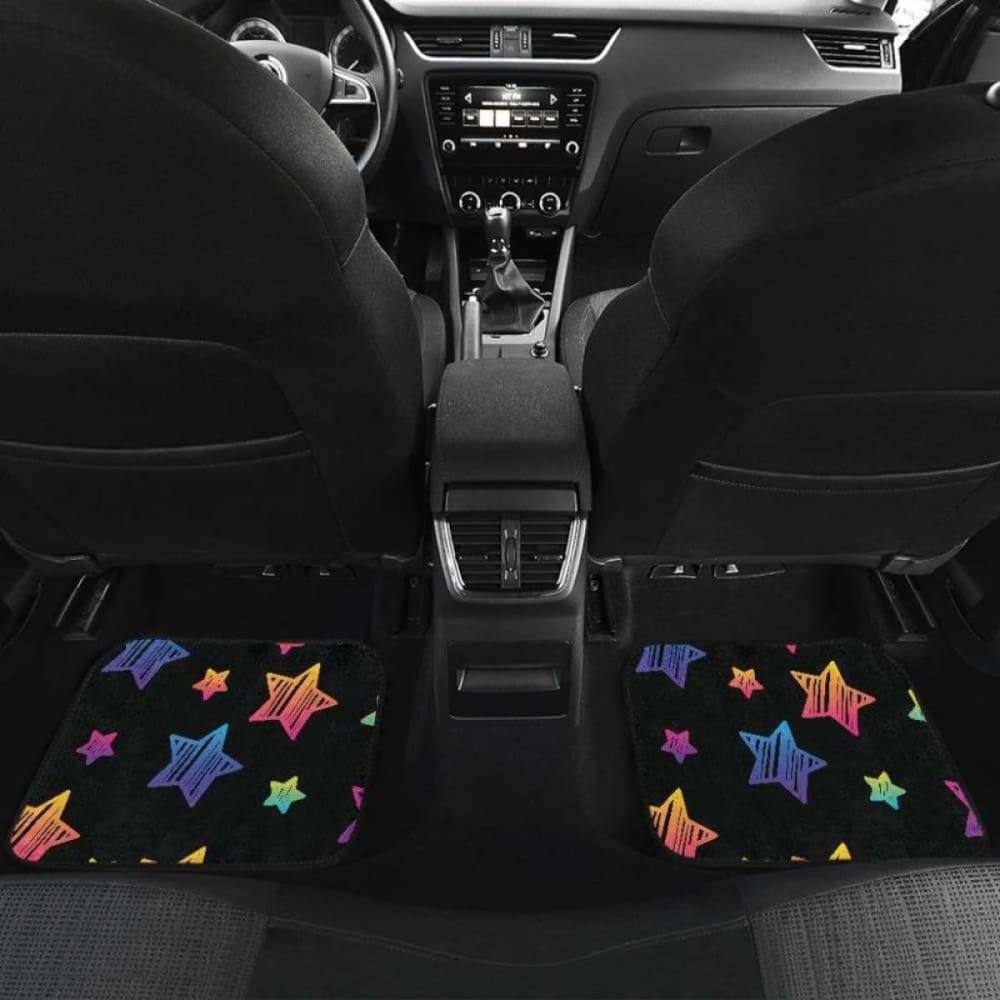 Colorful Star Pattern Front And Back Car Mats 194013 - YourCarButBetter