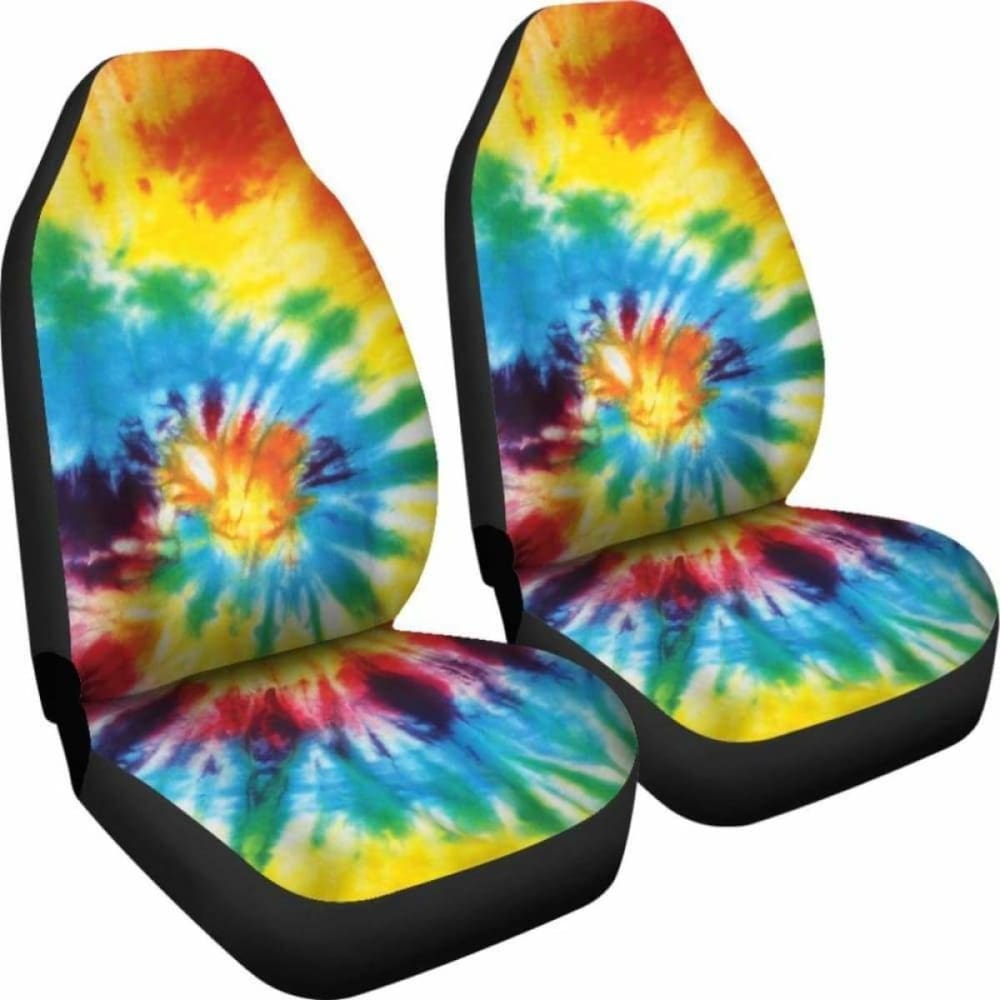 Colorful Tie Dye Abstract Art Car Seat Covers 154230 - YourCarButBetter