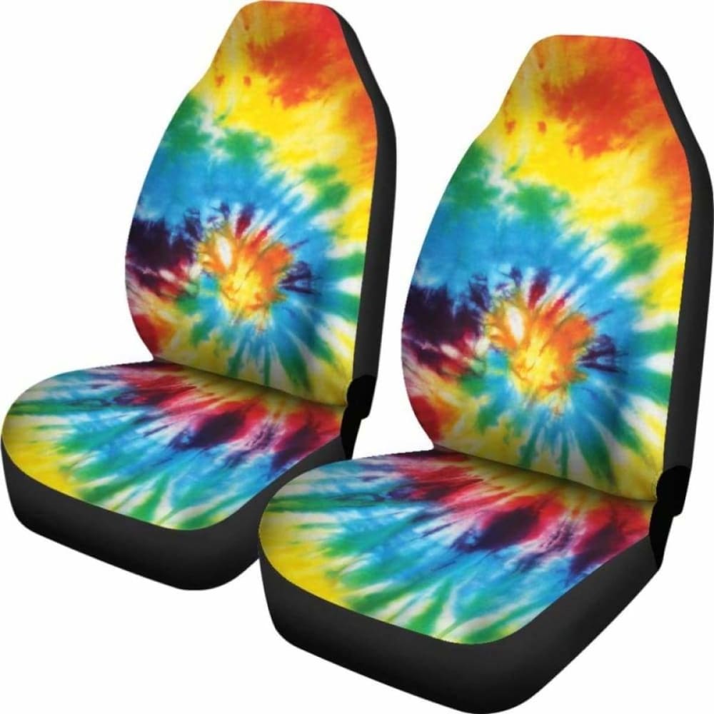 Colorful Tie Dye Abstract Art Car Seat Covers 154230 - YourCarButBetter