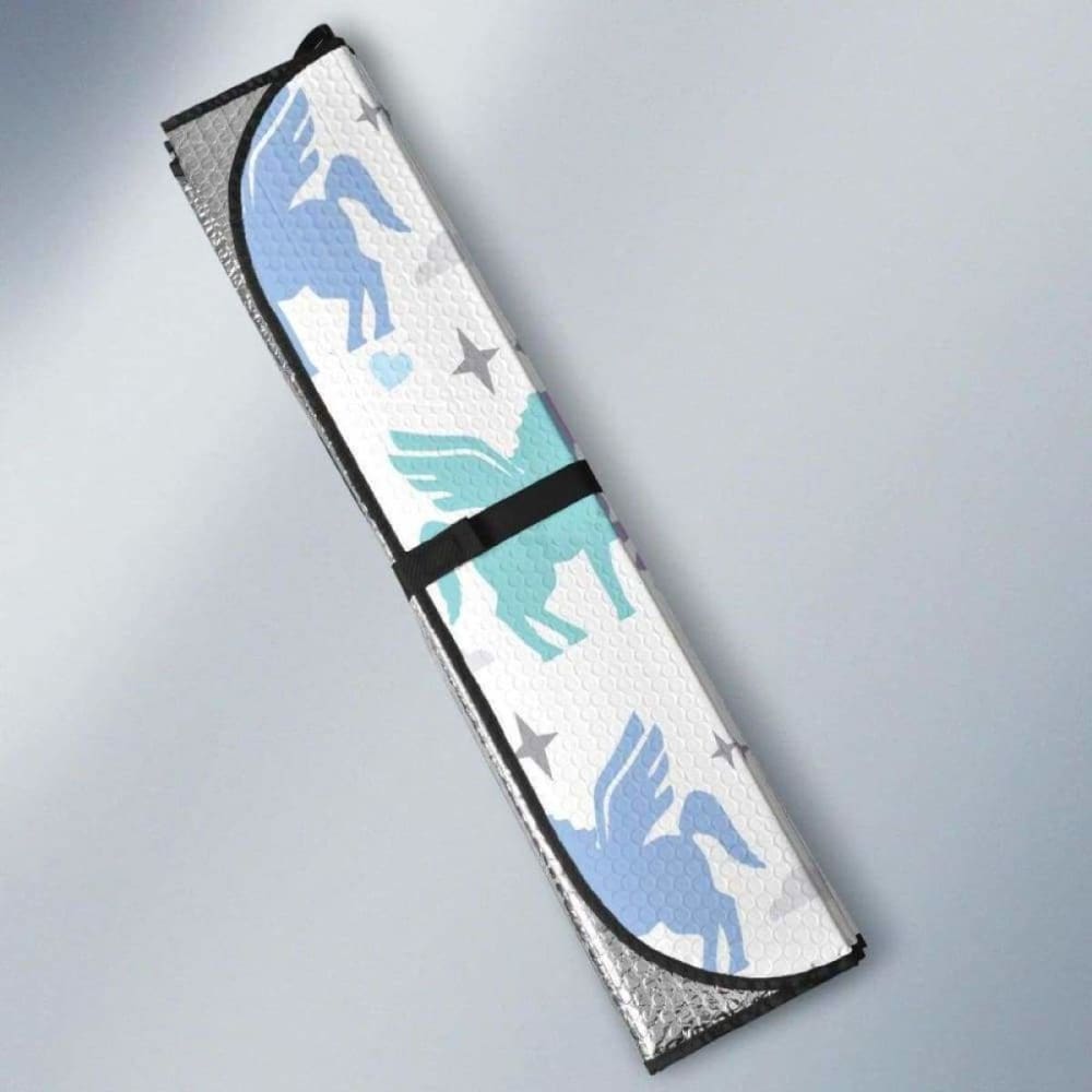 Colorful Unicorn Rainbow Heart Pattern Car Auto Sun Shades 172609 - YourCarButBetter