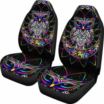 Colourful Owl Wild Animal Car Seat Covers 174716