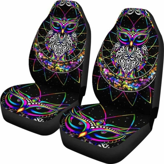 Colourful Owl Wild Animal Car Seat Covers 174716