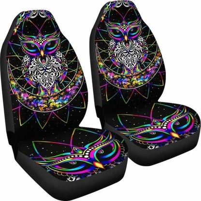 Colourful Owl Wild Animal Car Seat Covers 174716