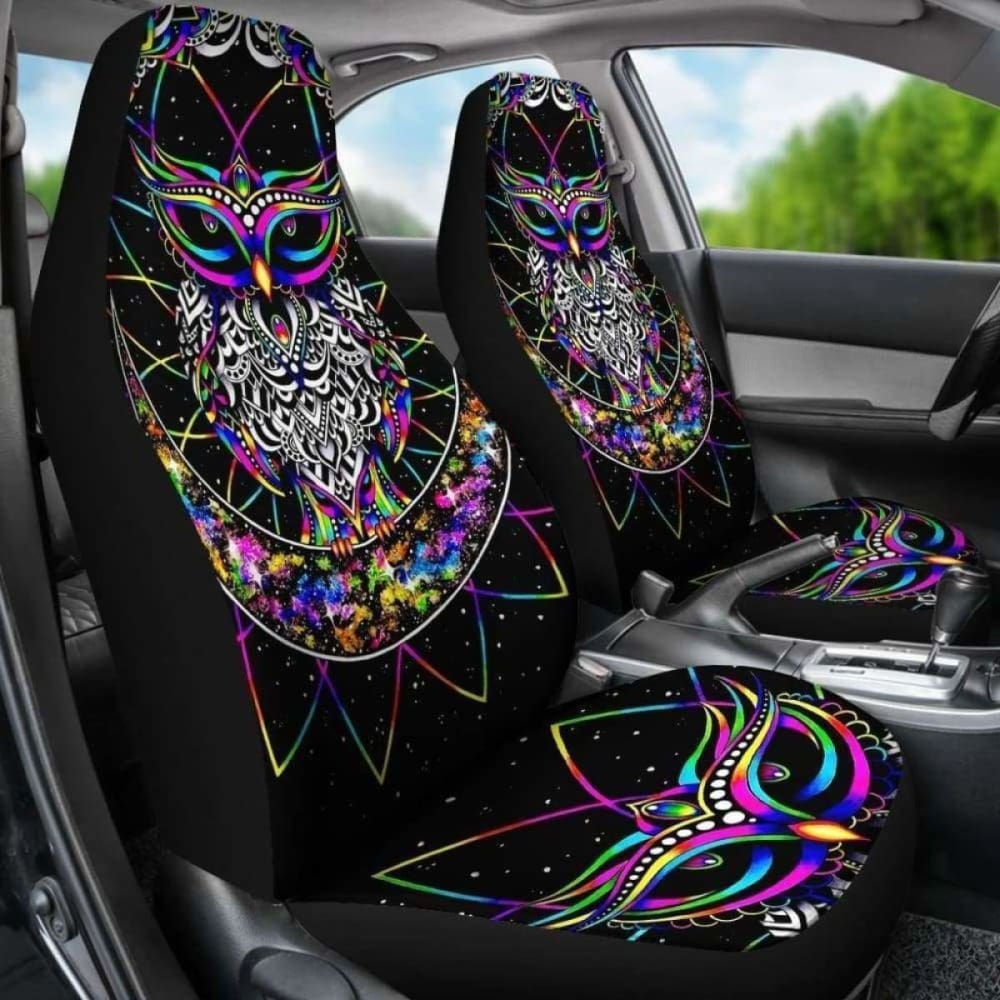 Colourful Owl Wild Animal Car Seat Covers 174716