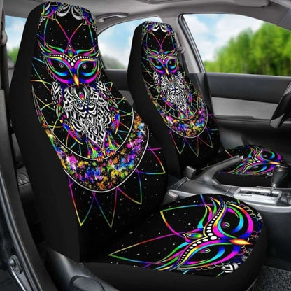 Colourful Owl Wild Animal Car Seat Covers 174716