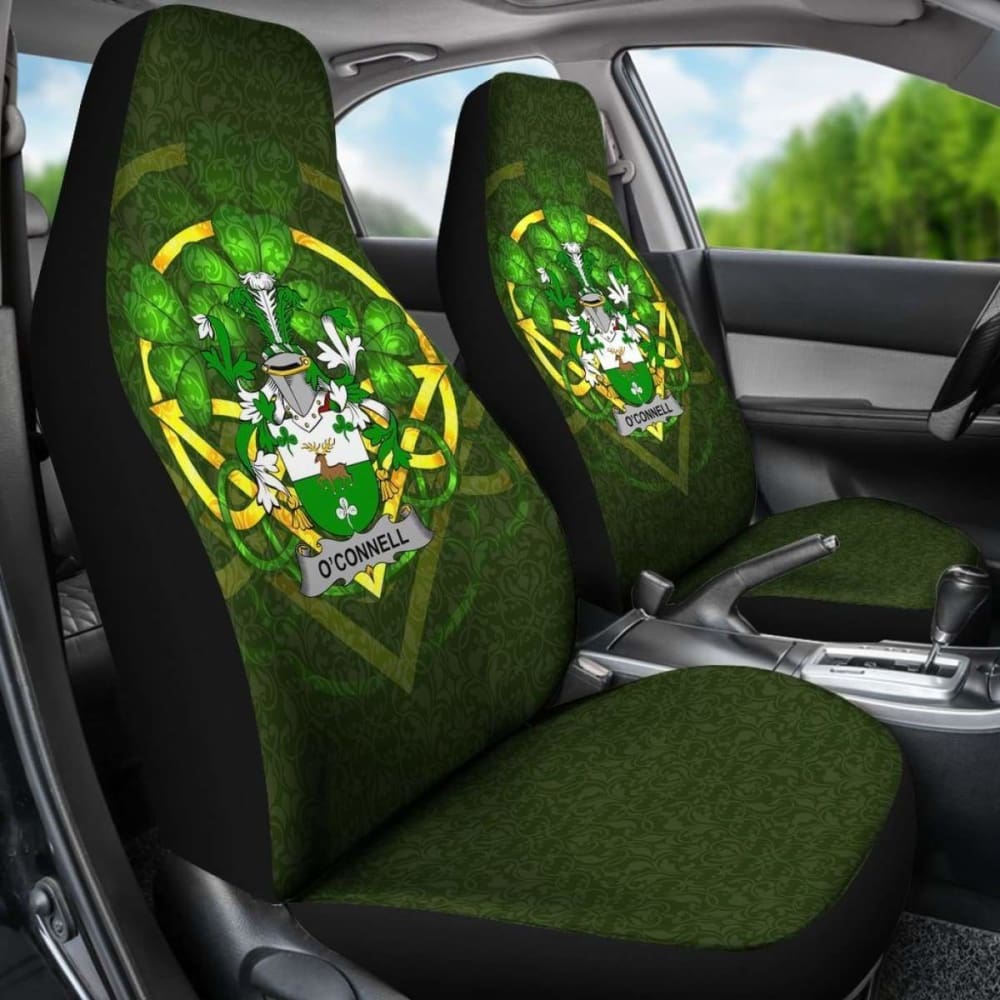 Connell Or O’Connell Ireland Car Seat Cover Celtic Shamrock (Set Of Two) 154230 - YourCarButBetter
